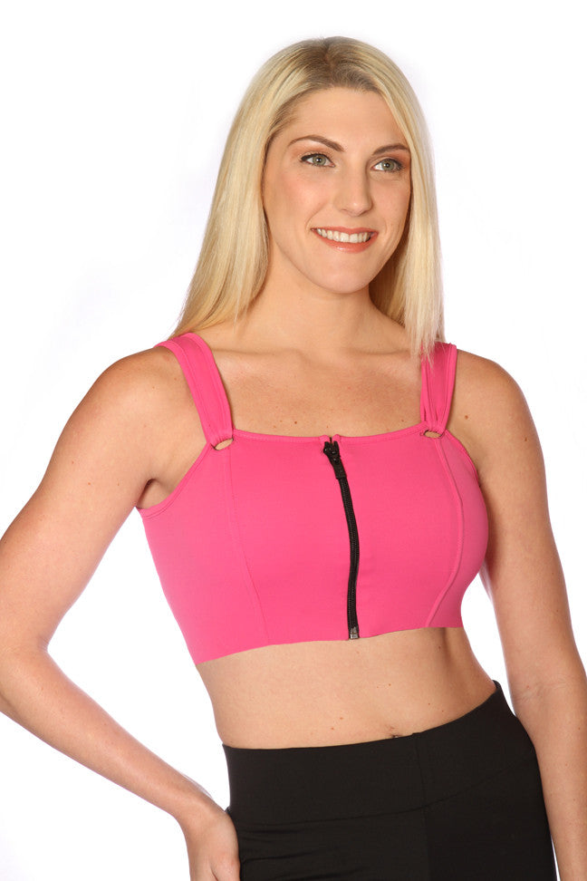 The Tabby Hot Pink Black Zip